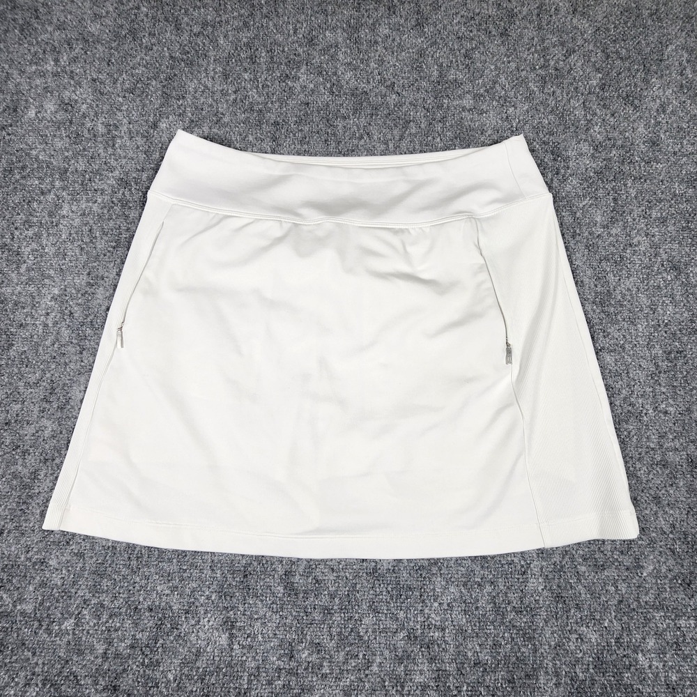 Cutter & Buck Womens White CB DryTec 50+ UPF Golf Tennis Skort Size Large L